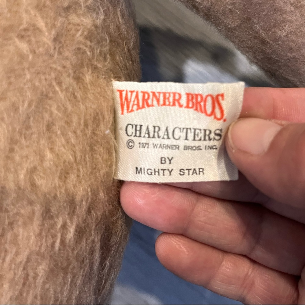 1971 vintage warner bros Brown Plush Coyote Toy - Picture 5 of 5